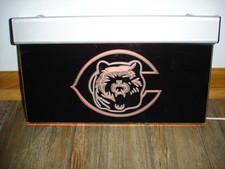 NFL football Chicago Bears 15" x 7" LED hanging etched plexiglass light Bar