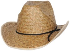 Hi-Crown Western Hat w/Shoelace Band for Halloween - Beistle
