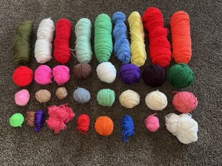 Lot Of Mixed Yarn Wool and Other HUGE Mixed Colors Great value!