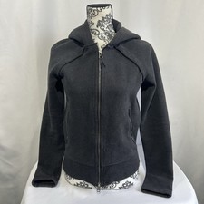 Lululemon Hoodie Women  s Sz 6 Gray Full Zip Cotton Regular Heathered