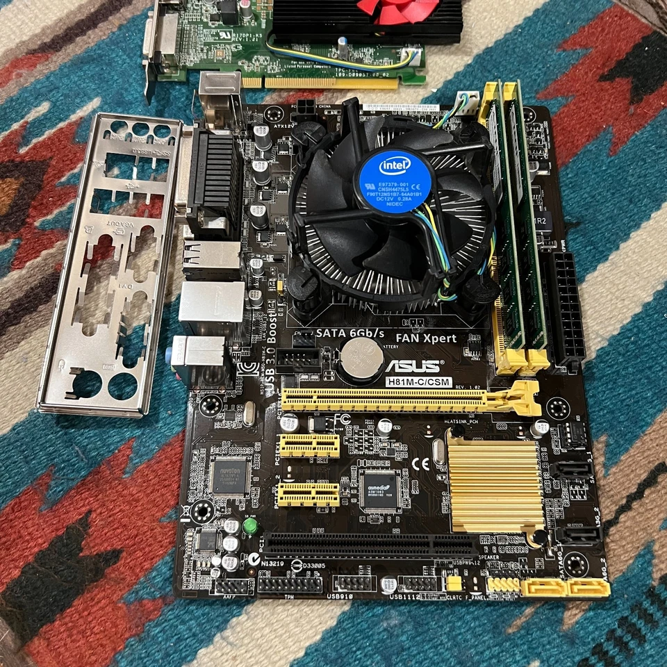 Материнская плата комбинированная ASUS H81M-C mATX! • Core i5-4570 • 16GB RAM • Radeon RX550 4GB - Изображение 2 из 4