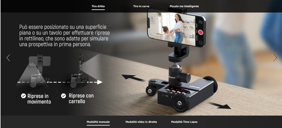 NEEWER DL200 - Kit Dolly Motorizzato per Fotocamera/Telefono/Videocamera - Bild 2 von 4