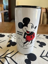 Disney Parks Mickey Mouse Metal Tumbler Cup With Plastic Lid