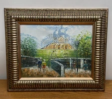 Original Painting Impressionist Sacre-Coeur  Basilica Montmartre France 15x12.5