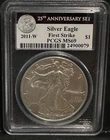 2011 W American Silver Eagle PCGS MS69  First Strike