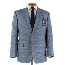 Austin Reed NWT Silk / Wool Sport Coat Size 40R US In Blues Check