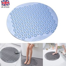 Round Non-Slip Bathtub Mat PVC Safety Shower With Drain Hole Bathroom Mat