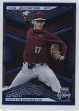 2023 Panini Elite Extra Edition Blue Aspirations /349 Jackson Baumeister 1cx3