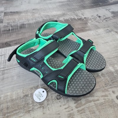 Sonoma Little Boys Size 2 Craigg River Sandals Black Green Comfy Adjustable NWT