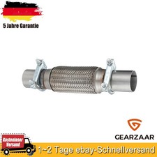 Flexrohr Auspuff + 2x Schellen Ø45 kompatibel mit Audi Opel Seat VW Universal