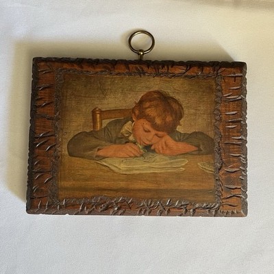 VINTAGE WALL PLAQUE  The Artists  Son, Jean, Drawing by Auguste Renoir