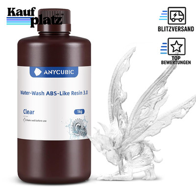 3D Drucker Resin Wasser Waschbar 1000g Hochpräzise Transluzent ABS-Like Harz