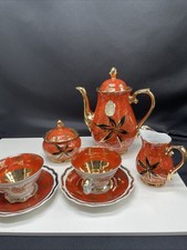 Mokka Service HAGEMANN Porzellan Kanne Milch Zucker 2 Tassen 2 Teller R6/b