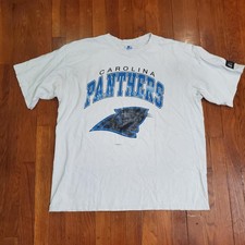 Vintage Carolina Panthers Shirt Mens XL White NFL Football Starter Made USA 90s