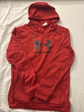 Under Armour Boy's Fleece Logo Hoodie - Size Youth XL - Red - NWT