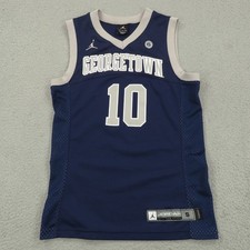 Georgetown Hoyas Jersey Small Adult Nike Air Jordan Blue Grey Greg Monroe 2009