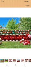 Proposal Banner Will You Marry Me Flower Banner Propose Decorations Supplies ...