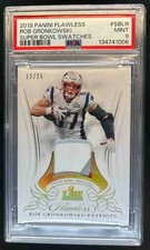 2019 Panini Flawless Rob Gronkowski Super Bowl Patch #/25 Patriots PSA 9