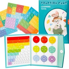 Magnetic Fractions Demonstration Book 102-Piece Set of Magnetic Fraction Tiles