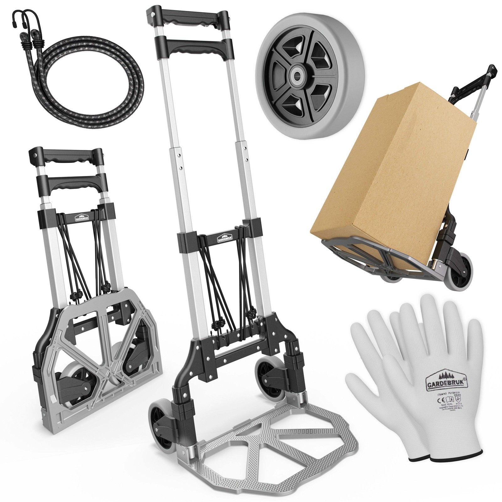 Diable de transport pliable 80 kg pour soulager le dos lors de la manutention