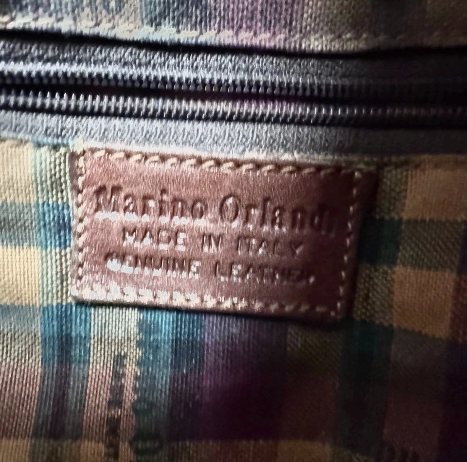 Женская коричневая кожаная сумка-тоут Marino Orlandi - Изображение 3 из 4