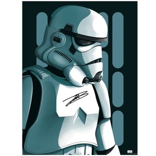 John Boyega Autographed Stormtrooper 18x24 Variant Print by Houseboat