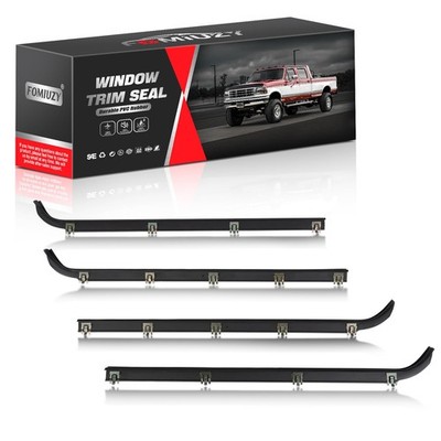 FOMIUZY Front Door Window Molding Sweep Felt Trim Seal Weatherstrip Kit F150 F25