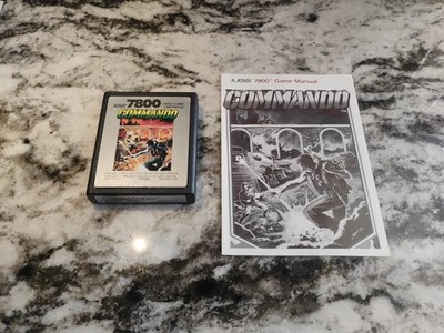 Commando - Atari 7800 - Tested And Working -  With Manual