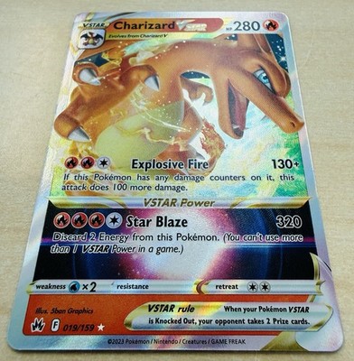 Charizard VSTAR 019/159 Holo Rare 2023 Pokemon Crown Zenith Card