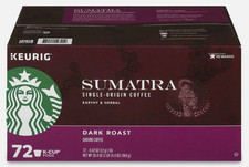 Starbucks Single-Origin Sumatra Coffee K-Cups 72 ct 30.4 oz Dark Roast