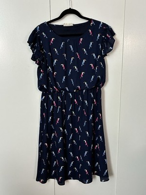 ModCloth/Peach Love dress TOUCAN PRINT  1 XL