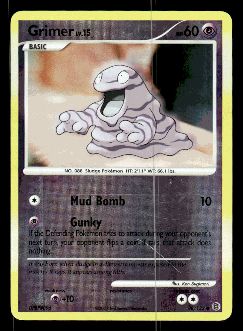 Grimer 88/132 Reverse Holo Secret Wonders Set Pokemon Card