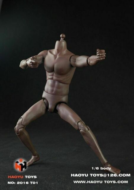 HAOYU TOYS 1/6 modèle de corps flexible masculin peau noire pour figurine de 12