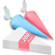 200pcs Disposable Icing Piping Bags 12 Inch Pastry Bag Frosting Bags For Cake Co