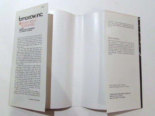 Tomorrow, Inc., Greenberg & Olander - 1976 - 1st Edition, Hardcover Book DJ - Picture 2 of 12