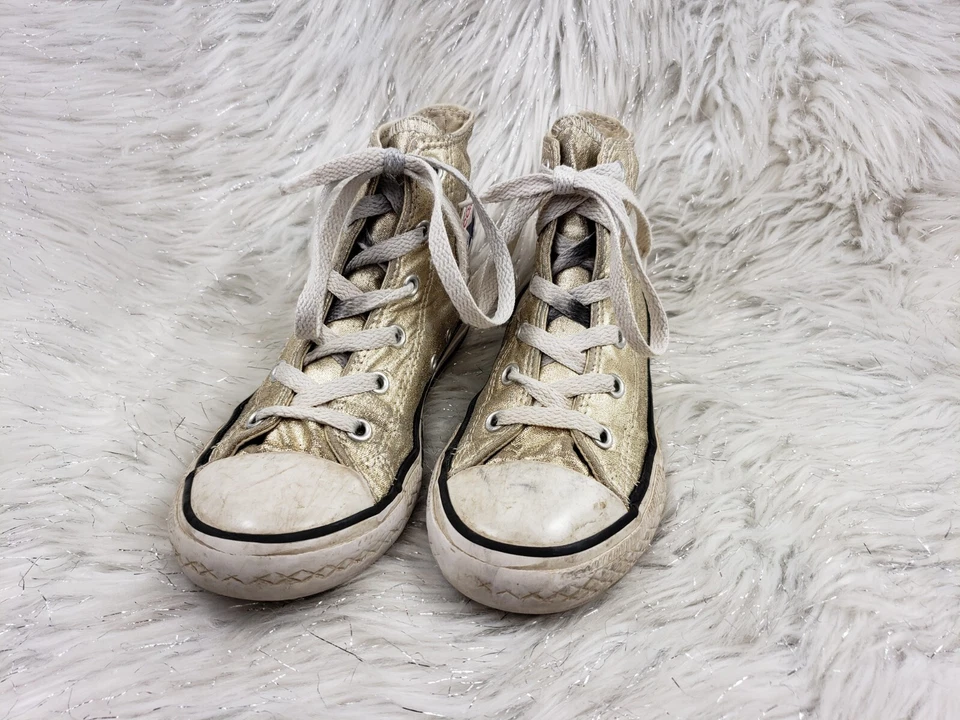 CONVERSE все звезды Chuck Taylor золото Athletic кроссовки размер молодежи США 1 EUR 32 - Изображение 3 из 4