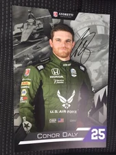 Conor Daly 2019 Indy Car Indianapolis 500 Promo hero Card Autographed