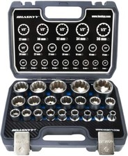 Lot 21 Cles A Douille Multi Dents Acier Chrome Profil 12 6 Pans 8-36mm XZN Torx