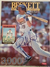 HOFer Robin Yount Milwaukee Brewers Autographed  Magazine With Certification
