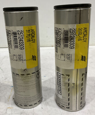 ESAB ARCALOY 317L-16 251243309 3/32 WELDING ELECTRODE 6LB LOT OF 2 373