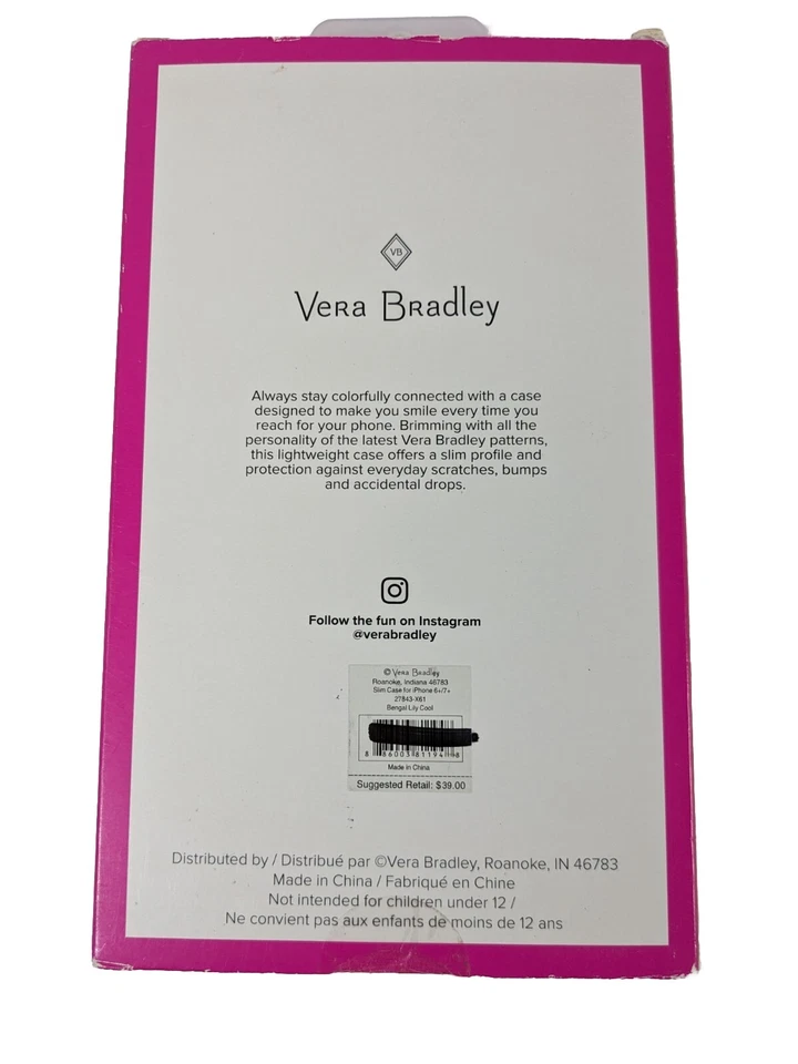 Vera Bradley iPhone 6+/7 Phone Case-  Bengal Lily Cool - Image 2 of 4