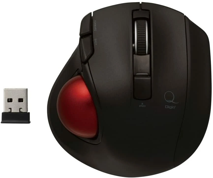 Nakabayashi Digio2 Q Mini Trackball 2.4GHz Wireless Mouse Quiet 5 Buttons JAPAN - Image 2 of 4