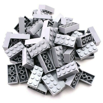 TCM BRICKS Light Bluish Gray 2x4 Brick X50 Compatible Parts Fits 3001