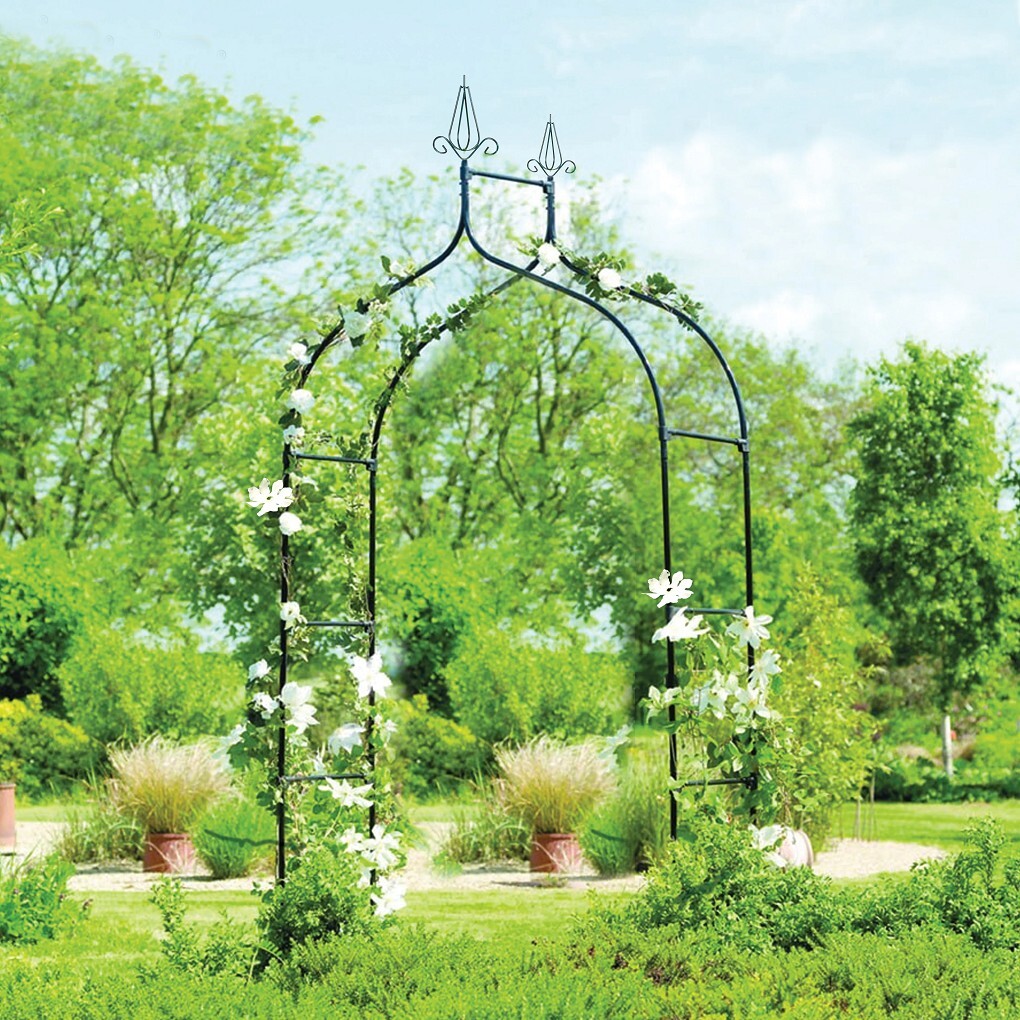 Strong Metal Heavy Duty Garden Arch Decorative Rose Climbing Plants ...
