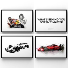 Formula1 Print, Formula One Gift, F1 Ferrari print, Barry Sheen Wall Art