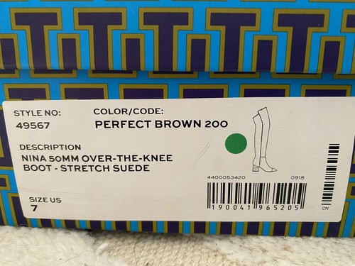 Designer Tory Burch Rich Chocolate Brown Suede OTK Boots. Size US 7. Stunning! - Picture 11 of 14