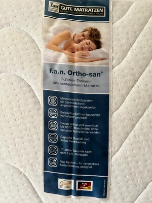 f.a.n Ortho- san 7-Zonen-Taschenfederkern Mazratzen 90x190cm