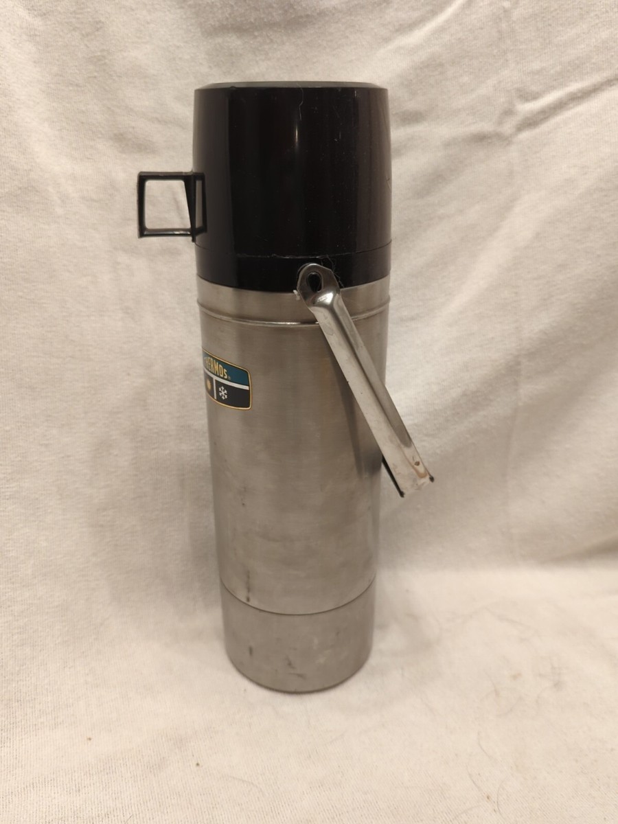 Vtg Stainless Steel Thermos Model 2464S Stopper 764 Quart Size