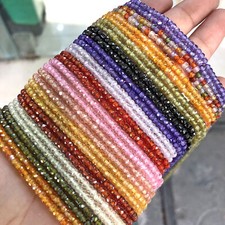 2x3mm Faceted Rondelle Multicolor Zircon Gemstones Abacus Loose Beads AAA Strand