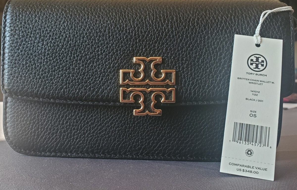 NWT Tory Burch Women's Britten Chain Wallet with Wristlet | eBay